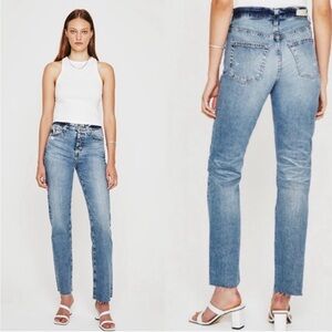 AG Adriano Goldschmied Alexxis Straight Leg Jeans High Rise Vintage Fit 0 $225